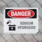 Signmission Sodium Hydroxide Danger Sign, Plastic, 10in W x 7in L, 2PK OS-2PACK-DS-P-710-L-1576 - alternate 2
